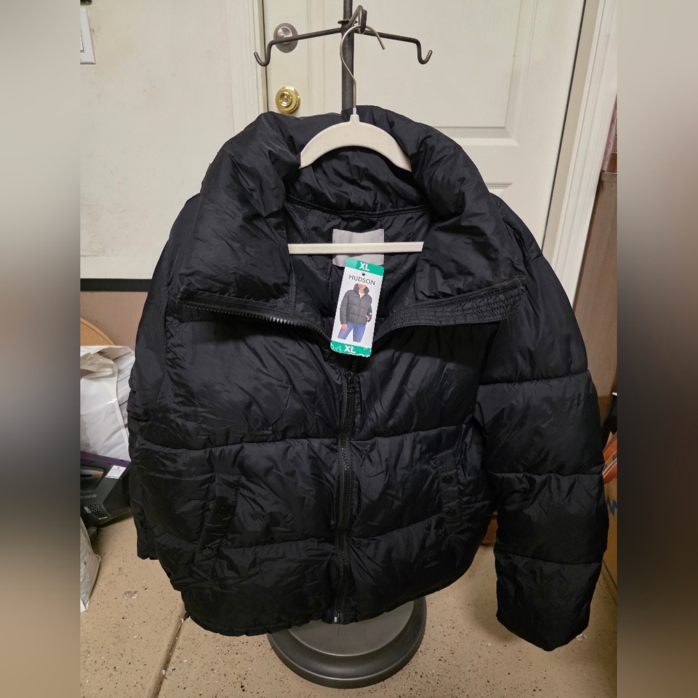Hudson Jeans Black Puffer Jacket with Tag